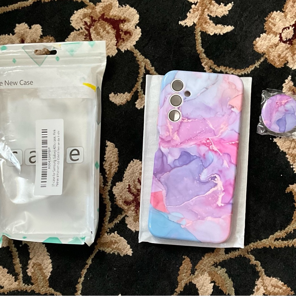 Marble Pattern Phone Case with Ring Holder for SAMSUNG A058